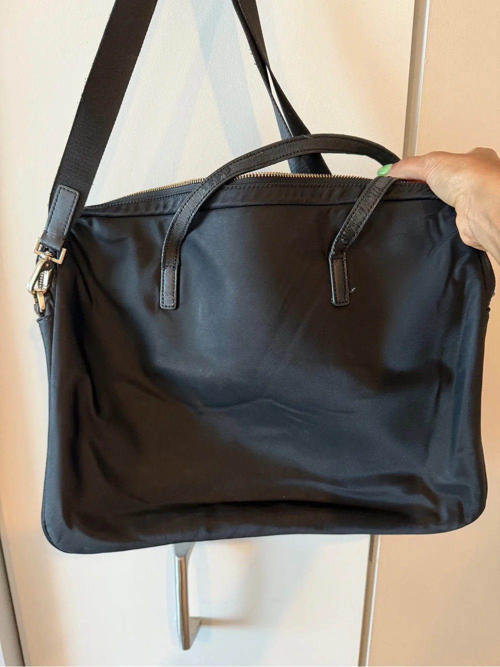 Kate Spade - Black Nylon Laptop Messenger Bag